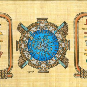 Egyptian hieroglyphics Personalized Handmade Ancient Egyptian Papyrus Painting – Natural Color Artwork