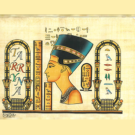 Personalised Name in English and Hieroglyphics Papyrus Paper