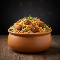 Corzana Clay Biriyani Pot with Lid 19 cm | Traditional Earthen Cookware | Eco-Friendly Natural Clay Handi for Authentic Flavourful Cooking | Non-Toxic & Biodegradable Clay Pot 🏺