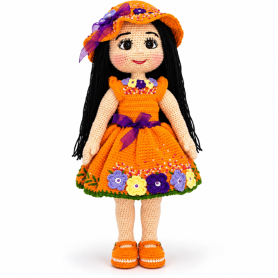 SALSABEEL Handmade Crochet Doll – 50 cm