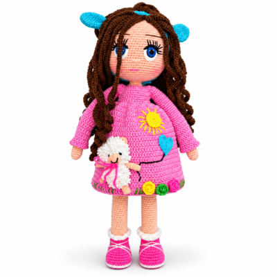 JANET Handmade Crochet Doll – 40 cm