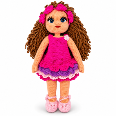 KIARA Handmade Crochet Doll – 50 cm