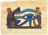 Hand-Drawn Egyptian Papyrus – Eye of Horus, A4