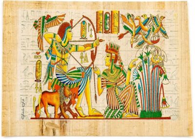 Authentic Egyptian Papyrus – Archer Chariot Design, A5