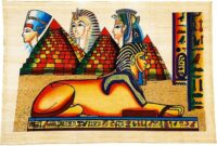Authentic Egyptian Papyrus – Pyramids & Royal Figures, A4