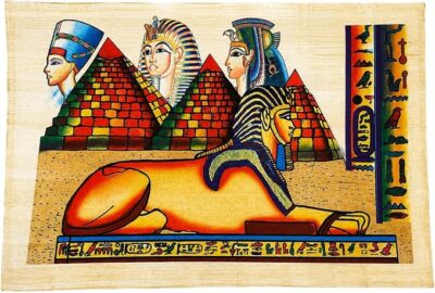 Authentic Egyptian Papyrus – Pyramids & Royal Figures, A4