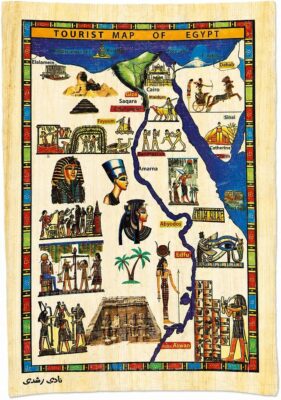 Authentic Egyptian Papyrus – Egypt Map Design, A3