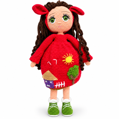 KHADIJA Handmade Crochet Doll – 40 cm
