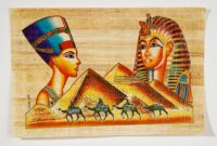 Authentic Egyptian Papyrus – Nefertiti, Tutankhamun & Pyramids, A4