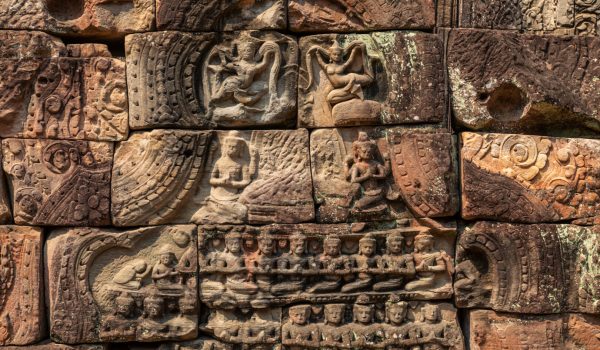 Ruins of ancient Khmer temple Angkor wat in Siem Reap, Cambodia